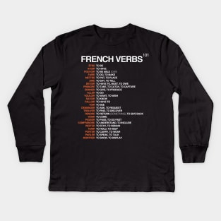 French Verbs 101 Kids Long Sleeve T-Shirt